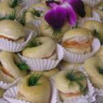 Miniature Bagels with Lox and Cream Cheese