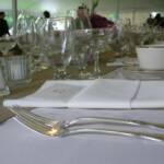 A seated dinner place setting